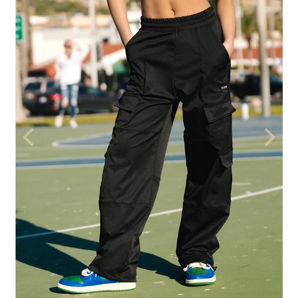 Five Dancewear Bottoms Five Dancewear High Waist Black Cargo